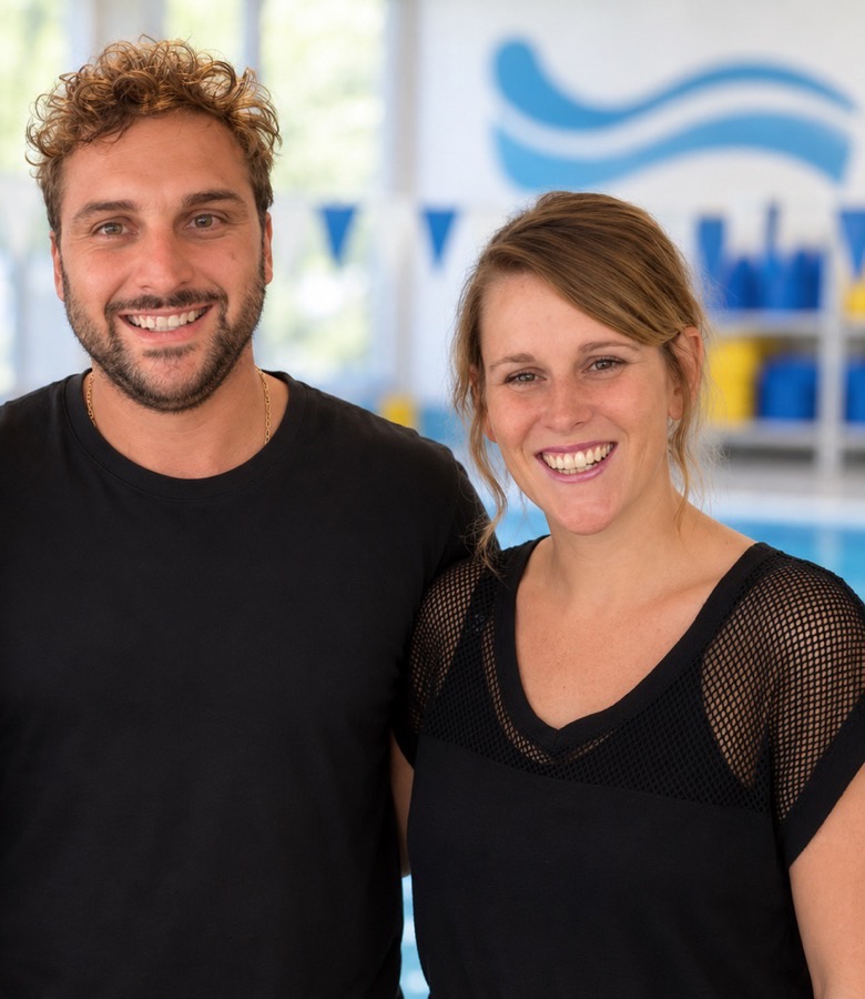 Kayne and Dee, co-founders of Swim School Owners Hub
